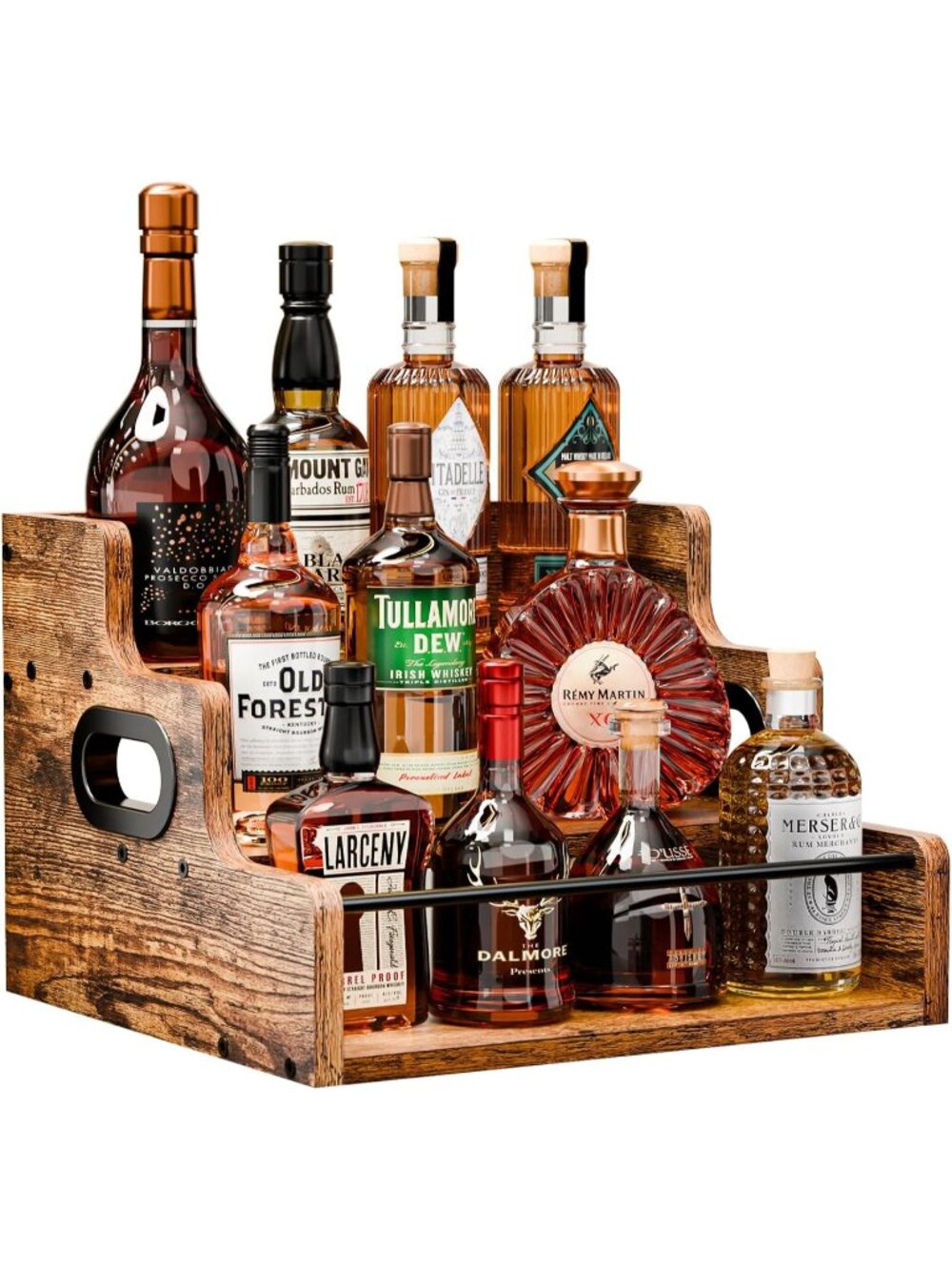 New Liquor Bottle Display Shelf, Coffee Syrup Rack Organizer